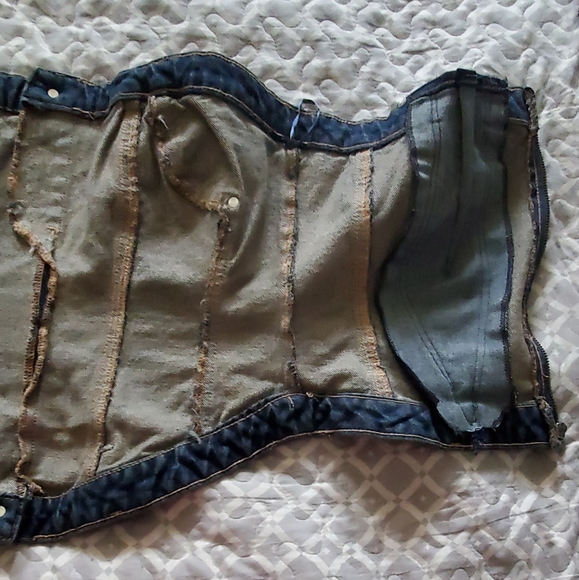 NWOT ZARA denim Bustier XL - Picture 9 of 10